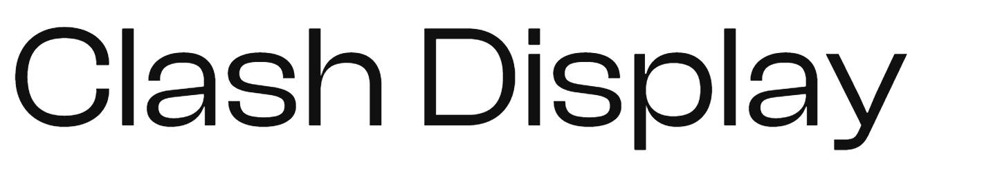 Clash Display Font